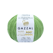 Пряжа Бэби Вул XL (Baby Wool XLGazzal ), 50 г / 100 м  838 салатовый