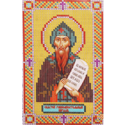 Ткань для вышивания бисером А5 иконы БИС Арт. 3-63 «Св.Кирилл» 10,5*17 см