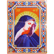 Ткань для вышивания бисером А4 БИС Арт-008 «Пр.Б. Дева Мария» 17*23 см