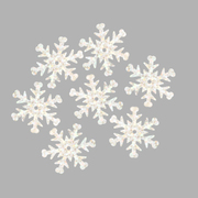 Пайетки «фигурки» Астра снежинки 24 мм (уп. 100 г) L010 мат.белый 675297