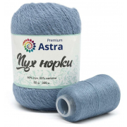 Пряжа Пух норки Astra Premium( Mink yarn), 50 г / 350 м, 064 серо-голубой