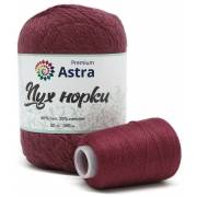 Пряжа Пух норки Astra Premium( Mink yarn), 50 г / 350 м, 077 темная роза