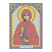 Ткань для вышивания бисером А6 иконы БИС ММ-049 «Св. Клавдия» 7,5*10,5 см