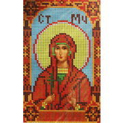 Ткань для вышивания бисером А5 иконы БИС Арт. 3-78 «Св.Муч. Дарья» 10,5*17 см