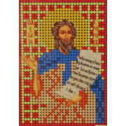 Ткань для вышивания бисером А6 КМИ-6342 «Св.пророк Илья» 7*10 см