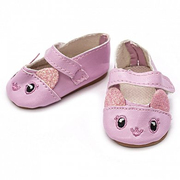 Обувь для игрушек (Туфли) 7731754 7,5 см выс 3 см  DSS8263 «Кошечки»  розовый (пара)