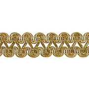 Тесьма металл. 22 мм 0384-1926  (уп. 18,29 м) золото