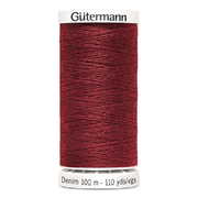 Нитки п/э Гутерман GUTERMAN DENIM №50  100 м для джинсовой ткани 700160 (7726582) 4466 бордо