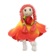 Декоративная фигурка AR099 куколка 4 см жёлто-оранжевый 7726896