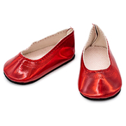 Обувь для игрушек (Туфли) 7731751 7*4 см выс 3 см красный (пара)