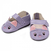 Обувь для игрушек (Туфли) 7731754 7,5 см выс 3 см  DSS8263 «Кошечки»  фиолетовый (пара)