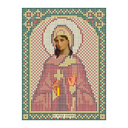 Ткань для вышивания бисером А5 иконы БИС МК-053 «Св. Мчц. Анфиса» 12*16 см