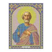 Ткань для вышивания бисером А5 иконы БИС МК-131 «Св. Апостол Петр» 12*16 см