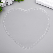 Заготовка для декора 6031409 «Сердце» донышко пластик 18 см