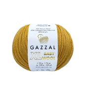 Пряжа Бэби Вул  (Baby Wool Gazzal ), 50 г / 175 м  842  горчица