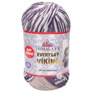 Пряжа Эвридэй викинг (Himalaya Everyday Viking), 100 г / 250 м 70508 фиолетовый/бежевый/ белый