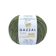 Пряжа Бэби Вул XL (Baby Wool XLGazzal ), 50 г / 100 м  840  хаки