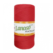 Пряжа Макраме (Lanoso Macrame PP),  200г/ 230 м, 938 красный