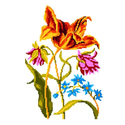 Набор для вышивания Нитекс 2154 «Цветы» 22*32 см