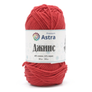 Пряжа Джинс (Astra Premium), 50 г / 135 м, 150 красный