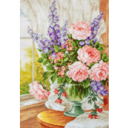 Набор для вышивания Luca-S ВU4016 «Цветы у окна» 25*34 см
