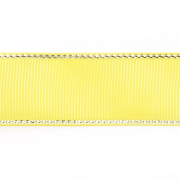 Лента репсовая 25 мм с люрексом (уп. 22,5 м) 23 желтый/серебро