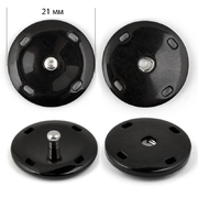 Кнопки пришивные TBY-NK029 пластик/металл 21 мм черный