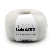 Пряжа Силк Мохер Люкс (Silk Mohair Lux Lana Gatto),25 г / 210 м 6027 белый