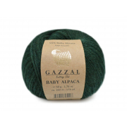 Пряжа Бэби Альпака (Gazzal ), 50 г / 160 м 46011 т.зеленый