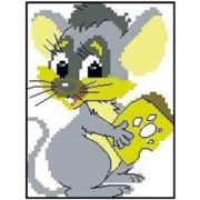 Набор для вышивания Гелиос № 92 «Мышь с сыром» 18*20 см
