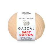 Пряжа Бэби Коттон (Baby Cotton Gazzal  50 г / 165 м 3469 абрикос