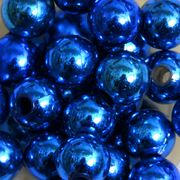 Бусины пластм.  8 мм  перламутр (уп. 10 г) 18 т.синий радужный
