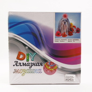 Алмазная мозаика DIY (с рамкой) MF-29062 «Песик в цветах» 20*20 см