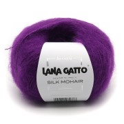 Пряжа Силк Мохер (Silk Mohair Lana Gatto), 25 г / 212 м  9378 фиолетовый