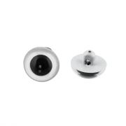 Глаза пришивные CRP-12 кристальные 12 мм (уп. 12 пар) белый
