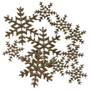 Декоративный элемент «Снежный блеск» 17-30 мм (уп. 10 шт.) серебро 550001142