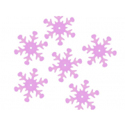 Пайетки «фигурки» Астра снежинки 25 мм (уп. 10 г) 119 розовый перламутр