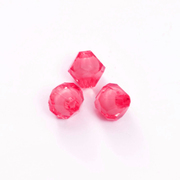 Бусины пластм.  8 мм  прозрачные с гранью (уп. 10 г) №63 розовый
