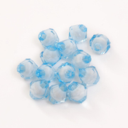 Бусины пластм.  8 мм  прозрачные с гранью (уп. 10 г) №22 голубой