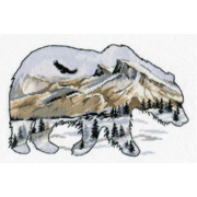 Набор для вышивания Овен №1052 «Мир животных. Медведь» 17*25 см