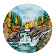 Набор для вышивания Овен №1484 «Карелия. Водопад Кивач» 20*20 см