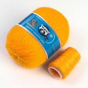 Пряжа Пух норки ( Mink yarn Coomamuu), 50 г / 350 827 желтый
