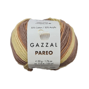 Пряжа Парео (Pareo Gazzal ), 50 г / 115 м  10423 желтый/коричневый