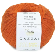 Пряжа Бэби Вул  (Baby Wool Gazzal ), 50 г / 175 м  841 терракот
