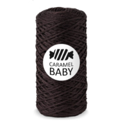 Карамель Baby шнур для вязания 2 мм 200 м/ 150 гр Горький шоколад