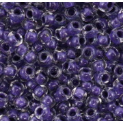 Бисер Preciosa Чехия (уп. 5 г) 38428 фиолетовый прозрачный с цветным центром