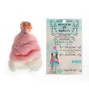 Волосы для кукол (трессы) Прямые 3588515 В-100 см L-15 см цв LSA007 розовый/блонд