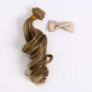 Волосы для кукол (трессы) Прямые 4692558 В-150 см L-25 см омбре + бантик