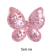Аппликация пришивная TBY.2165 «Бабочка» 3*4 см розовый