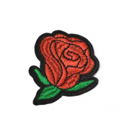 Термоаппликация TBY.2193 Красная роза  5,5*6 см красный